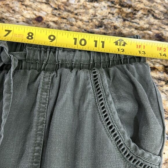 ❤️Last Chance Knox Rose Boho Olive Green Mid Rise Cargo Joggers Pants Size XS - Picture 7 of 9